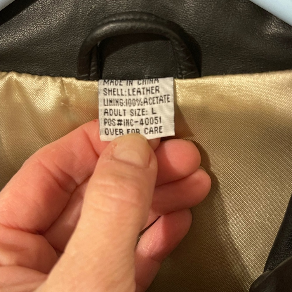 Women’s black Leather jacket size L - Picture 2 of 3